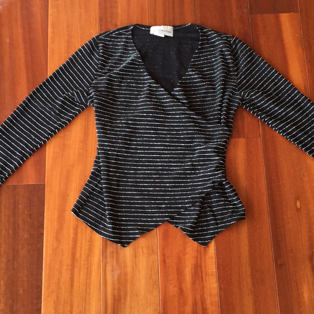GANTOS STRIPED BLOUSE SZ S